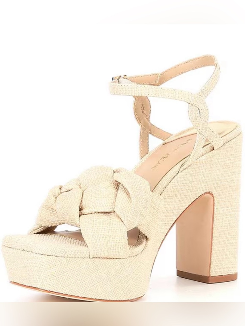 Brand New! Antonio Melani - Woven Platform Block Heel - Cream (Size: 9.5)